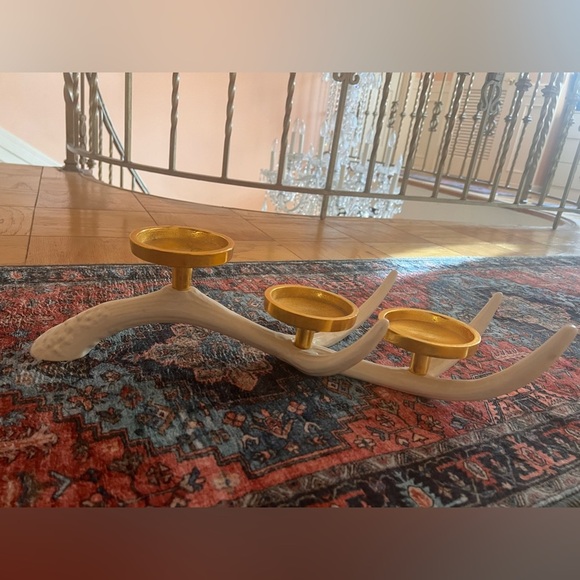 Metal Antler Staghorn Tabletop Votive Candle Holder Nordic tea light Scandinavia - Picture 6 of 8